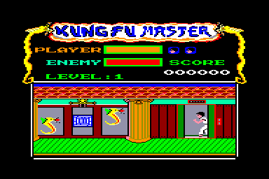 Kung-Fu Master (Amstrad CPC) screenshot: It starts!