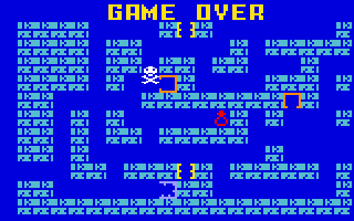 Tutankham (Intellivision) screenshot: Game over