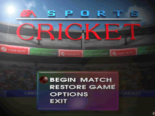 Cricket 96 (DOS) screenshot: Title screen 2