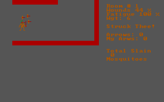 Dunjonquest: Upper Reaches of Apshai (DOS) screenshot: Begin of level 3