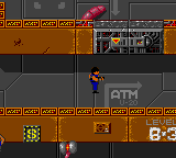 Alien Syndrome (Game Gear) screenshot: About to bash through steel door