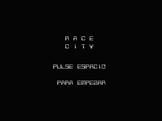 Race City (MSX) screenshot: Title screen