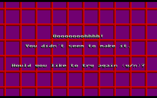 Balloonz (DOS) screenshot: This is the 'Game Over' screen