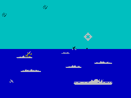 Battle for Midway (ZX Spectrum) screenshot: Control AA gunner from TF17
