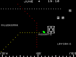Battle for Midway (ZX Spectrum) screenshot: 19:00 hundred hours waiting to get Air Unit 2