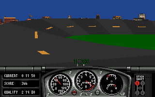 Race Drivin' (Amiga) screenshot: Super Stunt track - take it to the right