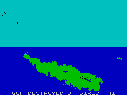 Battle for Midway (ZX Spectrum) screenshot: They destroyed the AA gun