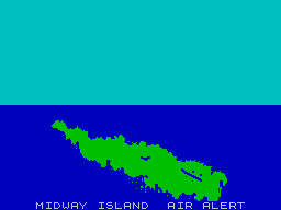 Battle for Midway (ZX Spectrum) screenshot: Midway Air Alert incoming