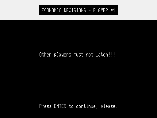 Conquest of Chesterwoode (TRS-80) screenshot: Don't peek...