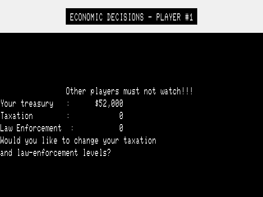 Conquest of Chesterwoode (TRS-80) screenshot: Entering this rounds values