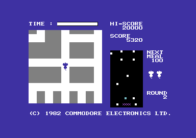 Radar Rat Race (Commodore 64) screenshot: Level 2 start