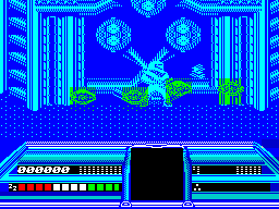 Dream Warrior (ZX Spectrum) screenshot: It is possible to stay in the start of game location for a long time and be untouched by all the nasties that float past