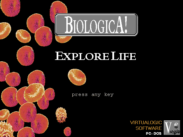 Biologica! (DOS) screenshot: Title screen