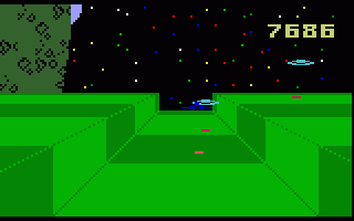 Star Strike (Intellivision) screenshot: Alien takes off to the right