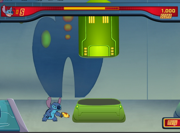 Disney Stitch: Experiment 626 - Laser Blast (Browser) screenshot: This will come down without a doubt.
