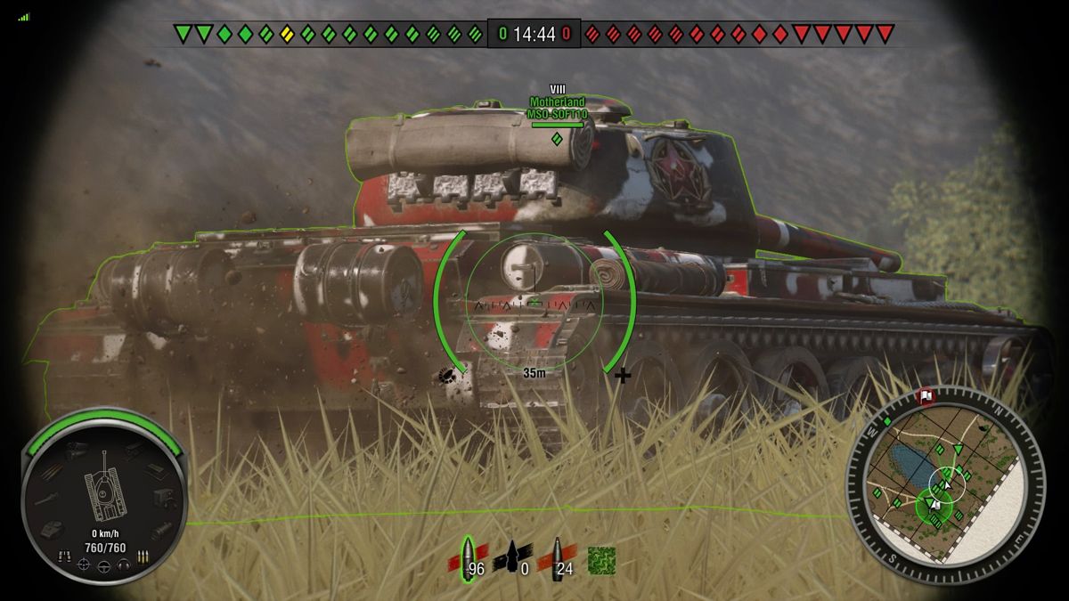 World of Tanks: The Motherland (PlayStation 4) screenshot: Motherland tank in sight