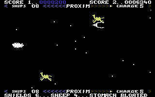 Sheep in Space (Commodore 64) screenshot: Free-Space.
