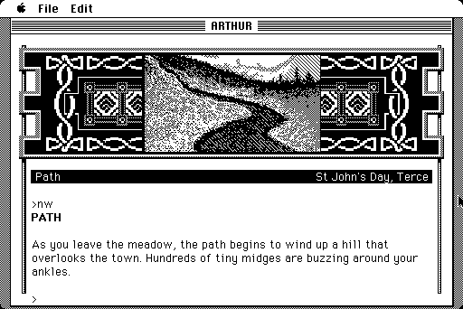 Arthur: The Quest for Excalibur (Macintosh) screenshot: Path