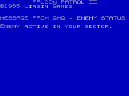Falcon Patrol II (ZX Spectrum) screenshot: Title