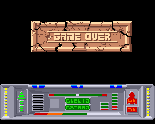 Insanity Fight (Amiga) screenshot: Game Over