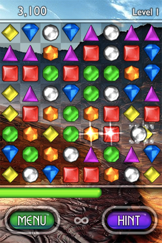 Screenshot of Bejeweled 2: Deluxe (iPhone, 2004) - MobyGames