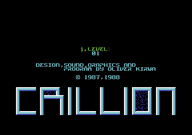 Crillion (Commodore 64) screenshot: The title screen