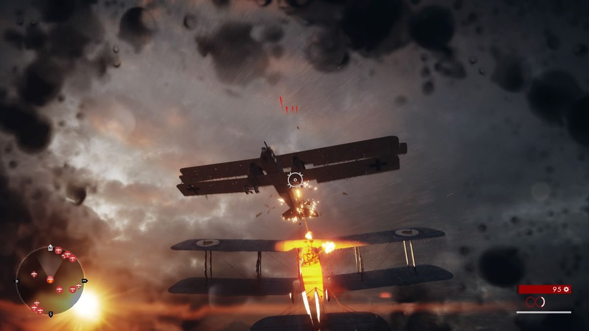 Battlefield 1 (PlayStation 4) screenshot: Taking out enemy bombers