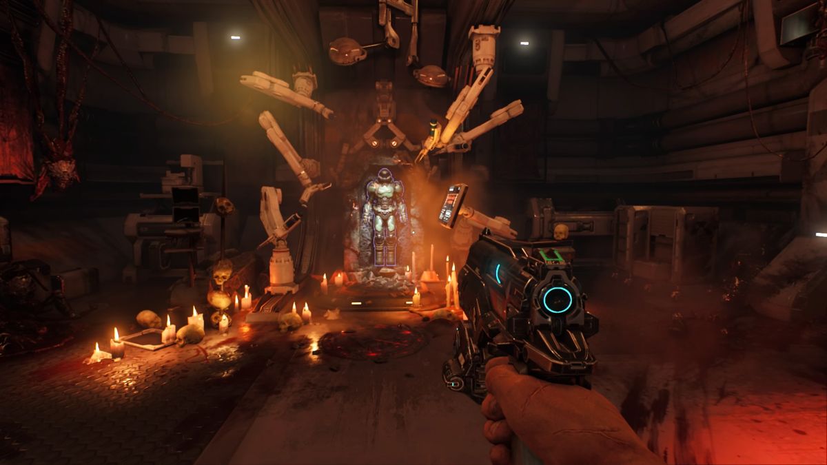 Doom (PlayStation 4) screenshot: Time to suit-up