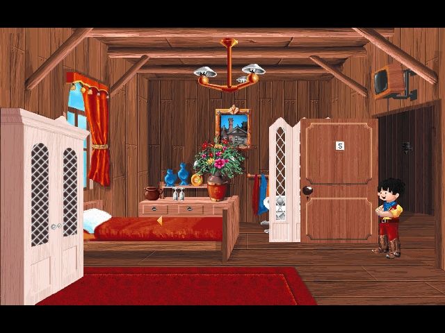 Hariboy's Quest (DOS) screenshot: A room in the inn