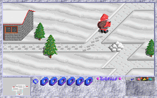 Nicolausi (DOS) screenshot: Starting out in the first level.