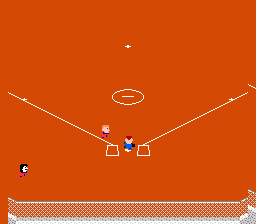 Dusty Diamond's All-Star Softball (NES) screenshot: Crossing plate