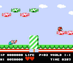 Bio Miracle Bokutte Upa (NES) screenshot: Starting level