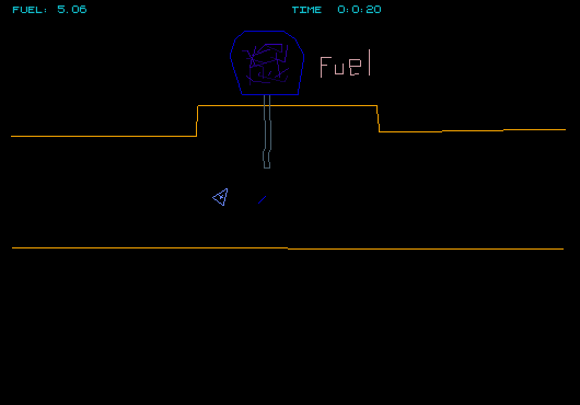 Cygnus (Windows) screenshot: Fly close by to get new fuel
