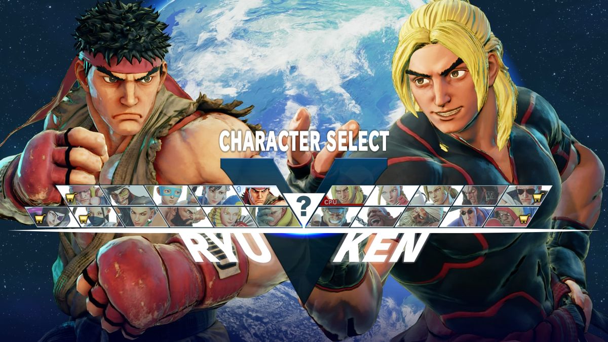 Street Fighter V (PlayStation 4) screenshot: Player Select Screen