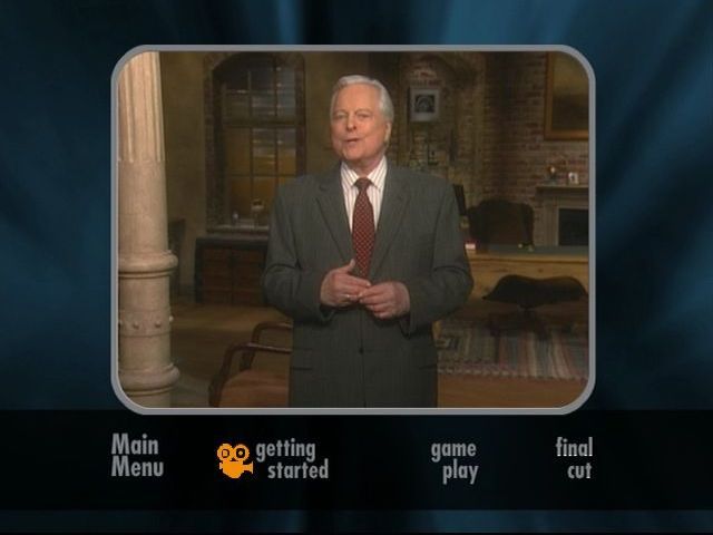 Scene It?: Turner Classic Movies Edition (DVD Player) screenshot: The Game walkthrough is introduced and voiced by Robert Osborne