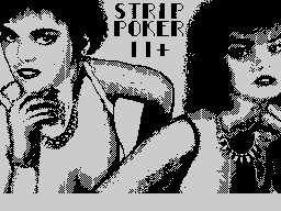 Strip Poker II Plus (ZX Spectrum) screenshot: Title screen