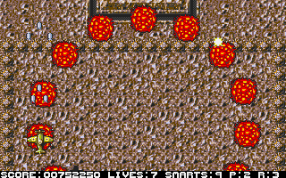Sky High Stuntman (Atari ST) screenshot: The boss is crushed in a huge explosion