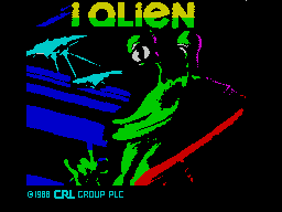 I-Alien (ZX Spectrum) screenshot: This screen displays as the game loads