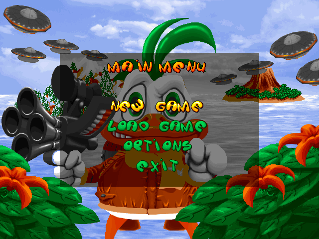 Punky Duck (DOS) screenshot: Main menu