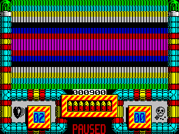 Hellfire Attack (ZX Spectrum) screenshot: Game pause