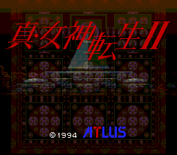 Shin Megami Tensei II (SNES) screenshot: Title screen