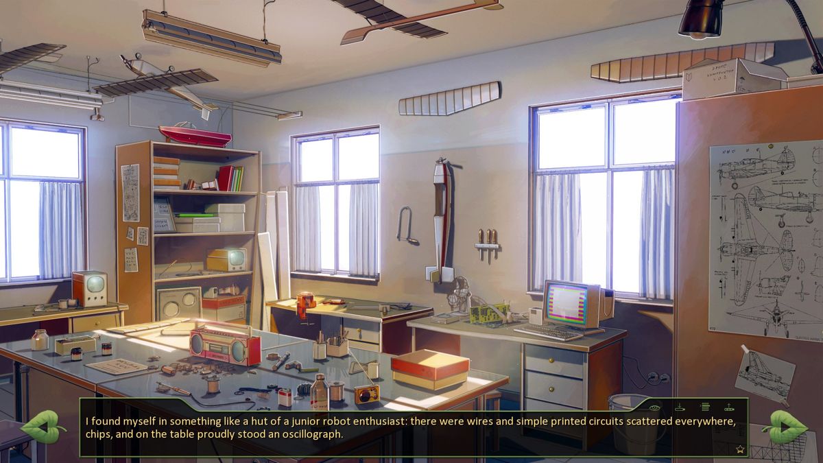 Everlasting Summer (Windows) screenshot: A geeky lab of sorts.