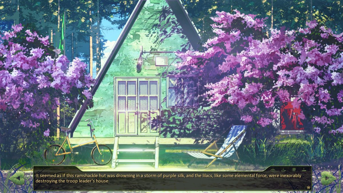 Everlasting Summer (Windows) screenshot: Looks like it's Sakura season at the Soviet Union...
