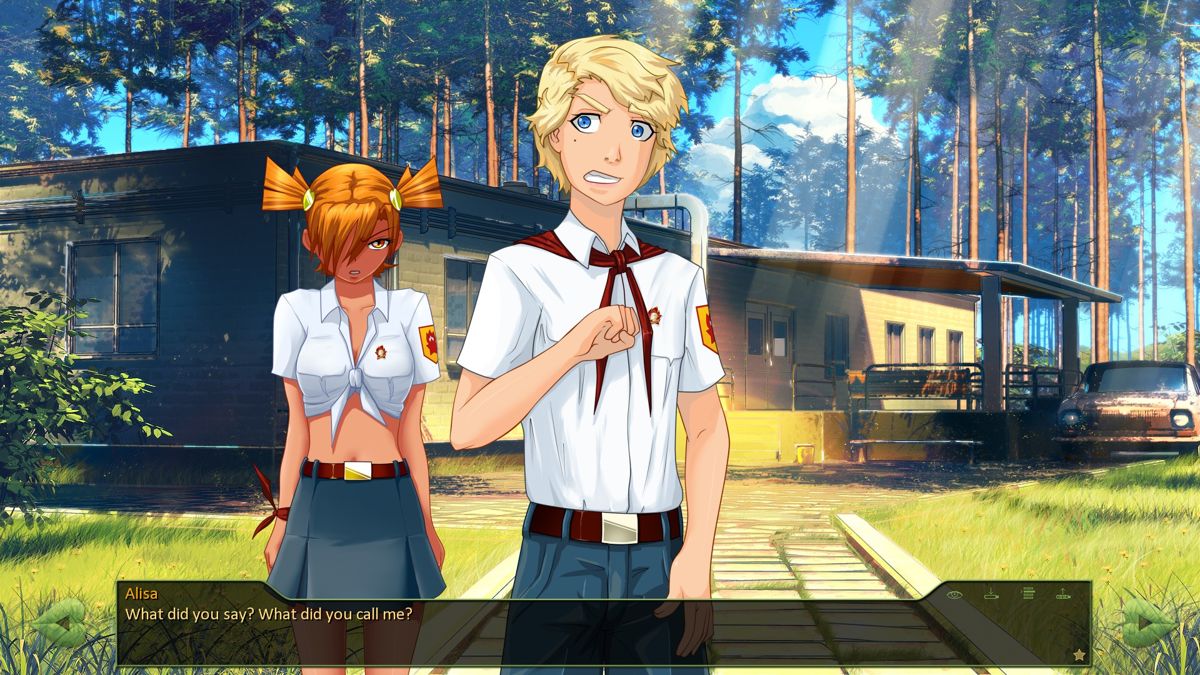 Everlasting Summer (Windows) screenshot: These girls can have some bad temper.