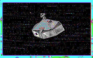 Alien Fires: 2199 AD (DOS) screenshot: Your ship takes you there (EGA)