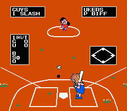 Dusty Diamond's All-Star Softball (NES) screenshot: At bat