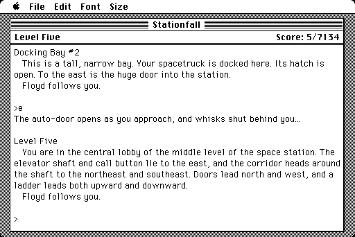 Stationfall (Macintosh) screenshot: Level Five