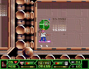 Cyril Cyberpunk (DOS) screenshot: A teleporter