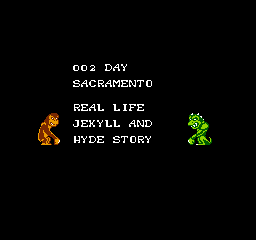 Rampage (NES) screenshot: Briefing/information before reaching a city