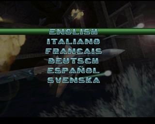 Independence Day (PlayStation) screenshot: Your language options.
